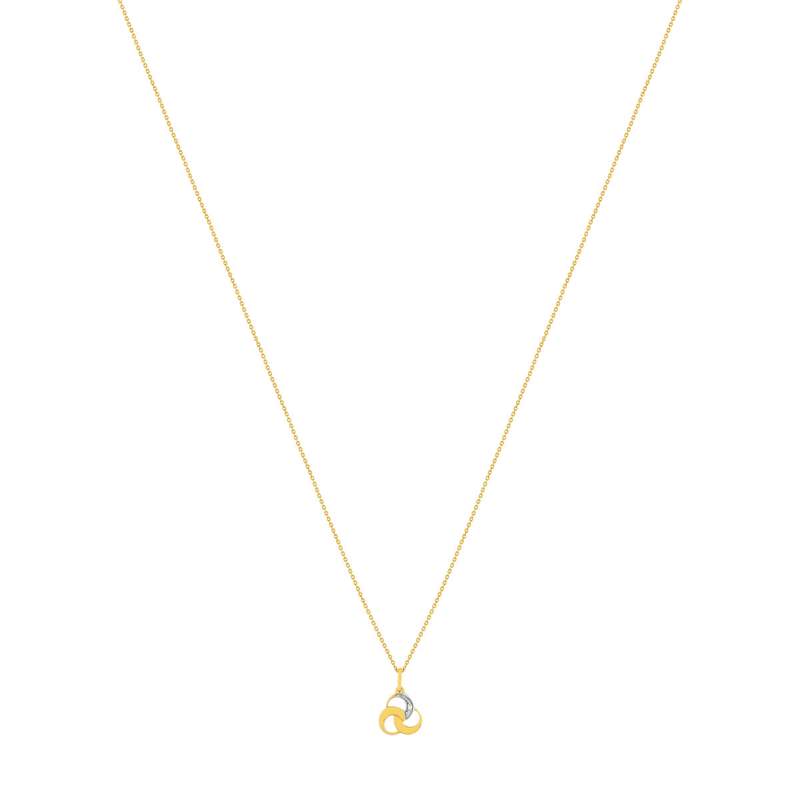 Collier or 375 2 tons diamants 45 cm - vue 2