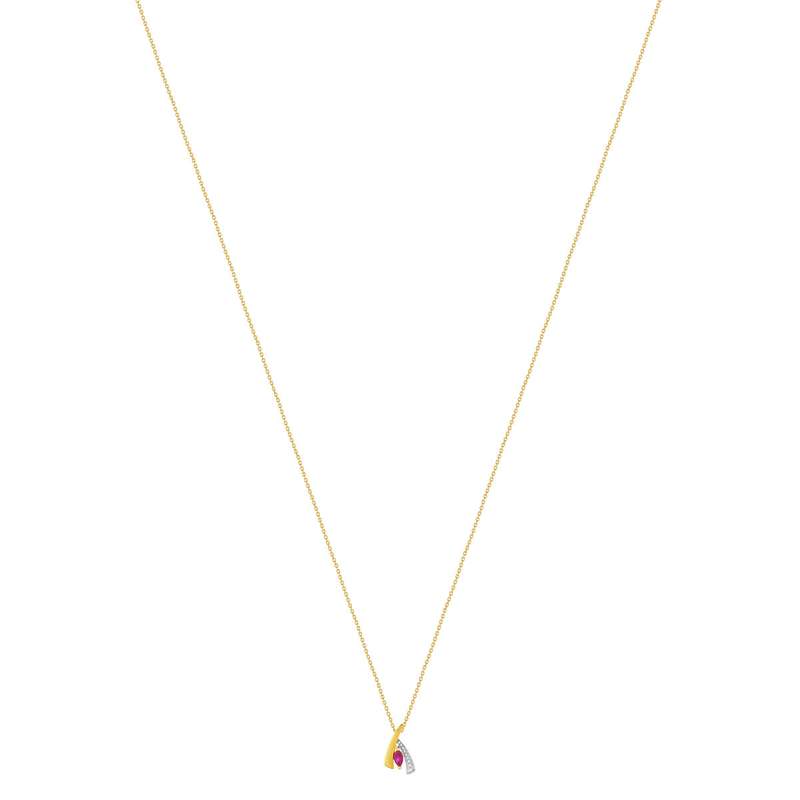 Collier or 375 2 tons rubis 45 cm - vue 2