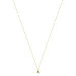 Collier or 375 2 tons émeraude 45 cm - vue 2