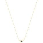 Collier or 375 2 tons saphir diamants 45 cm - vue 2