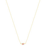 Collier or 375 jaune rubis diamants 45 cm - vue 2