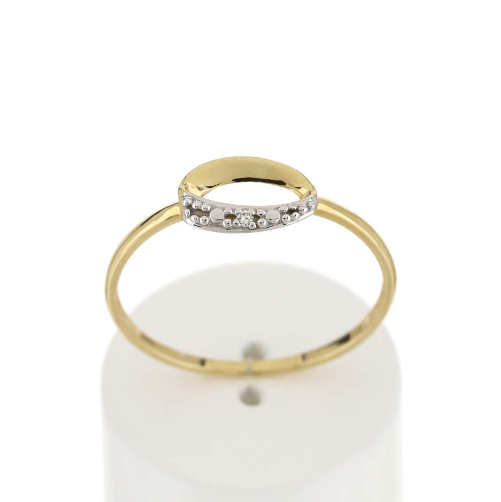 Bague or 375 2 tons diamant - vue 1