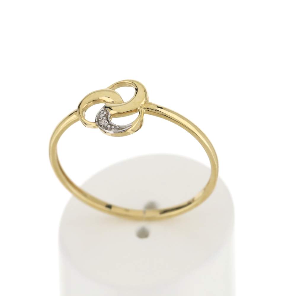 Bague or 375 2 tons diamant - vue 2