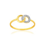 Bague or 375 2 tons diamant - vue 1