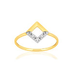 Bague or 375 2 tons diamant - vue 1