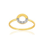 Bague or 375 2 tons diamant - vue 1