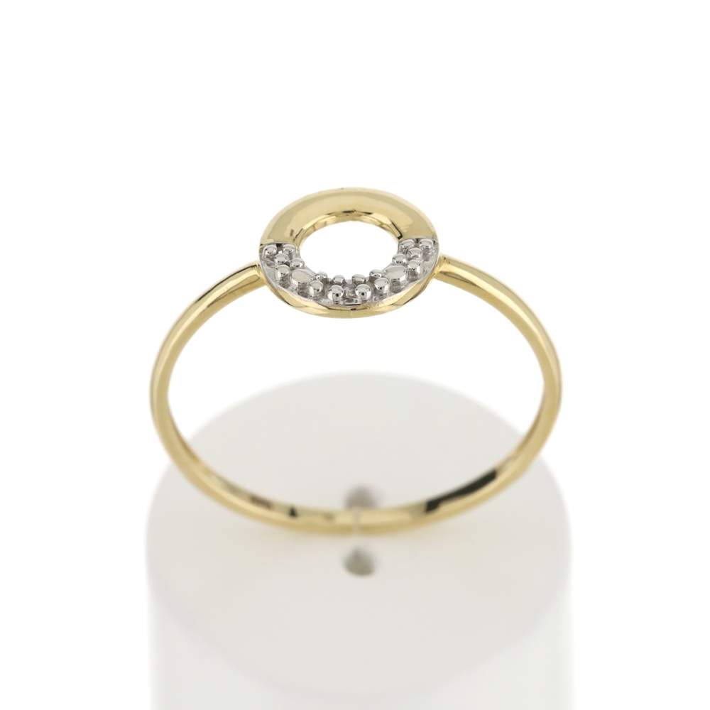 Bague or 375 2 tons diamant - vue 1
