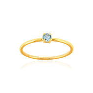 Bague or 375 jaune topaze traitée