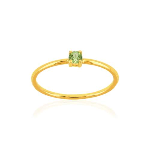 Bague or 375 jaune peridot
