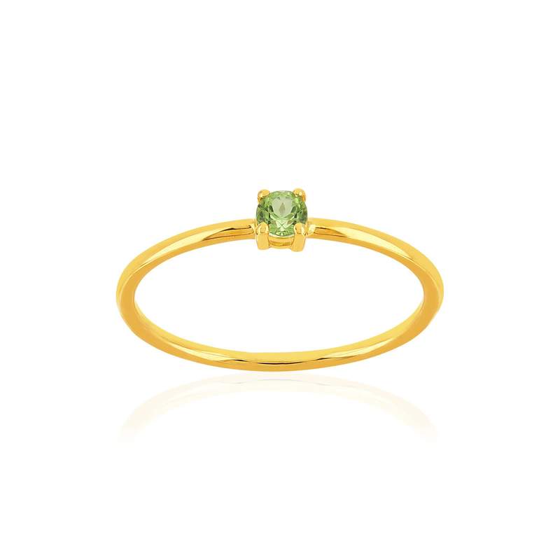 Bague or 375 jaune peridot - vue 1