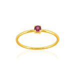 Bague or 375 jaune rhodolite - vue 1