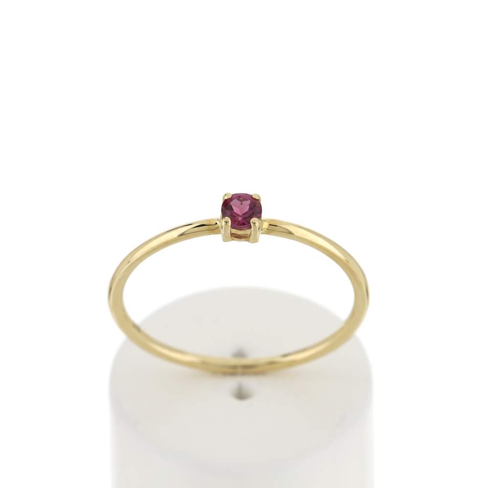 Bague or 375 jaune rhodolite - vue 1