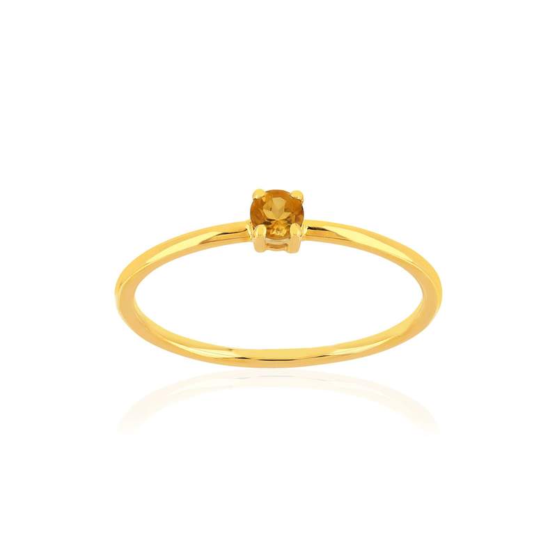 Bague or 375 jaune citrine - vue 1