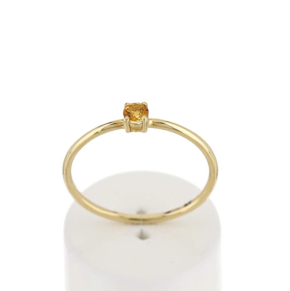 Bague or 375 jaune citrine - vue 1