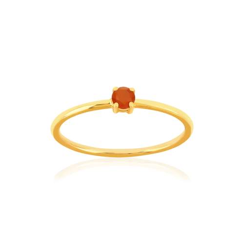 Bague or 375 jaune cornalines