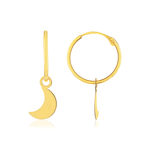 Boucles d'oreilles or 375 jaune lune - vue 1