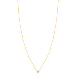 Collier or 375 jaune zirconias blancs 45 cm - vue 2