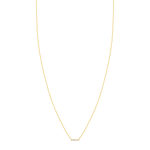 Collier or 375 jaune zirconias blancs 45 cm - vue 2