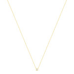 Collier or 375 jaune zirconias blancs 45 cm - vue 2