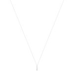 Collier or 375 blanc zirconias blancs 45 cm - vue 2