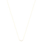 Collier or 375 jaune zirconias blancs 45 cm - vue 2