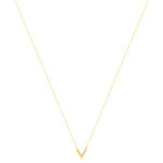 Collier or 375 jaune zirconias blancs 45 cm - vue 2