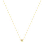 Gouden collier 375 gele zirkonia wit 45 cm - bekijk 2