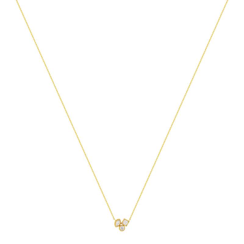 Necklace gold 375 yellow zirconia white 45 cm - view 2