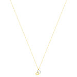 Collier or 375 2 tons zirconias blancs 45 cm - vue 2