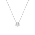 375 white gold necklace with white zirconia stones, 45 cm - view 1