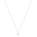 Witte gouden ketting 375 met diamant 45 cm - afbeelding 2