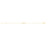 Bracelet or 375 jaune zirconias blancs 18,5 cm - vue 2