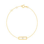 Bracelet or 375 jaune zirconia blanc. - vue 1