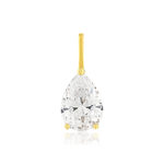 Pendentif or 375 jaune zirconia - vue 1