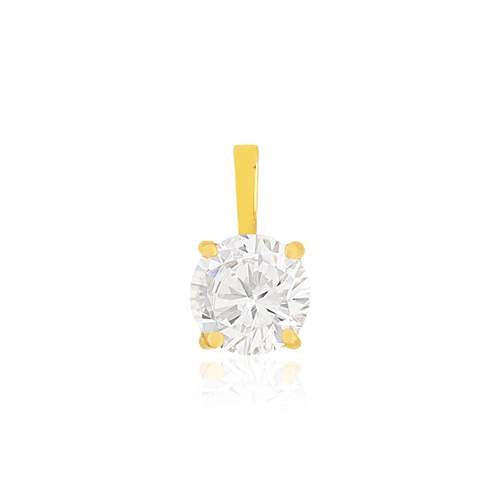 Pendentif or 375 jaune zirconia