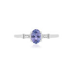 Witgouden ring 375 tanzaniet diamant - bekijk 3