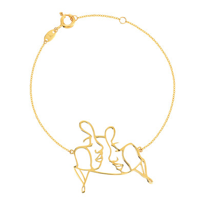 Bracelet or jaune 375 18 cm