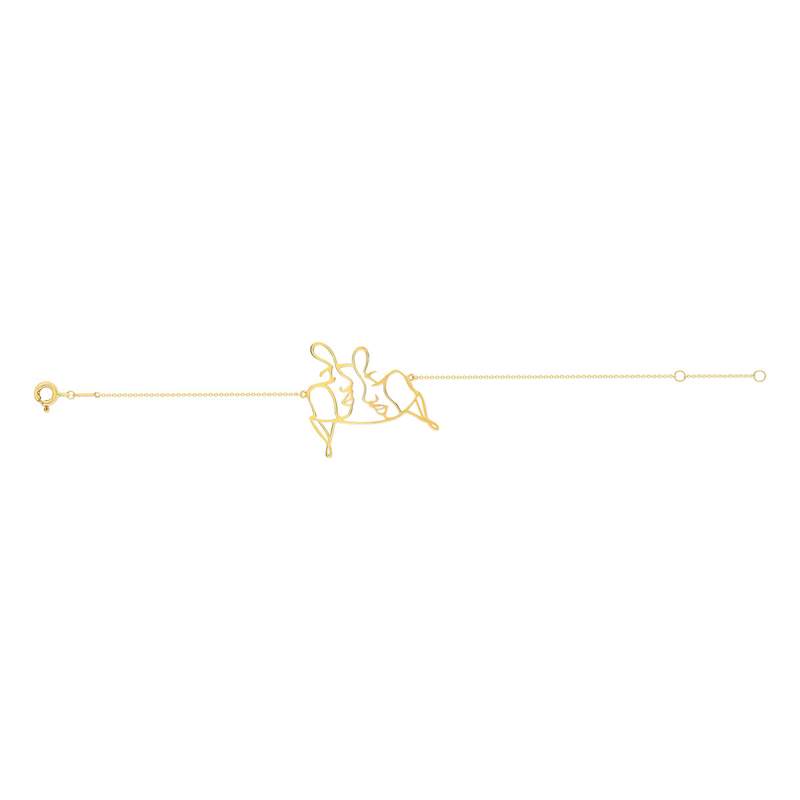 Bracelet or jaune 375 18 cm - vue 2
