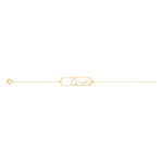 Bracelet or jaune 375 18 cm motif silhouette - vue 2