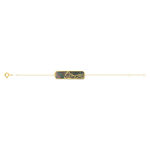 Bracelet or jaune 375 nacre 18 cm motif silhouette - vue 2