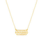 Collier or jaune 750 45 ar 42 motif géométrique - vue 1