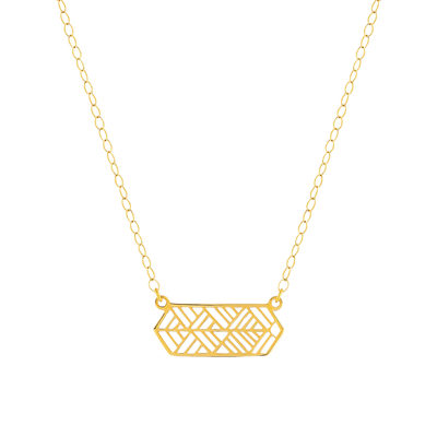 Collier or jaune 750 45 ar 42 motif géométrique - vue 1