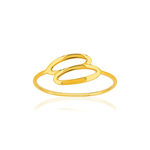 Bague or jaune 750 motif ovale - vue 1