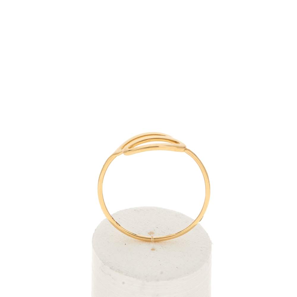 Bague or jaune 750 motif ovale - vue 1