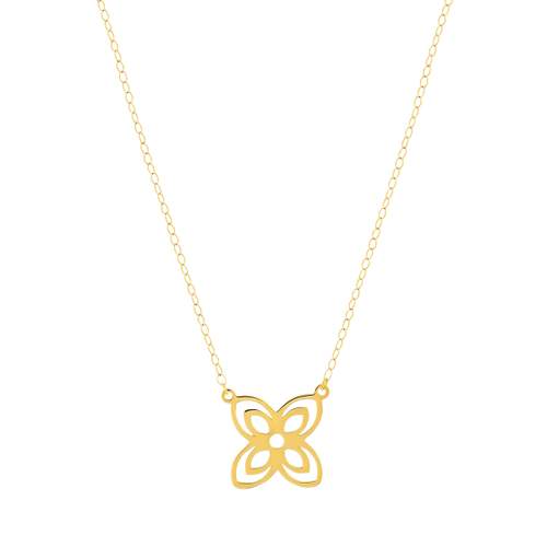 Necklace yellow gold 750 45 ar 42 flower design