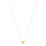 Collier or jaune 750 45 ar 42 motif fleur - vue 2