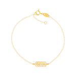 Bracelet or jaune 750 motif géométrique 18 cm - vue 1