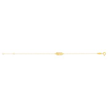 Bracelet or jaune 750 motif géométrique 18 cm