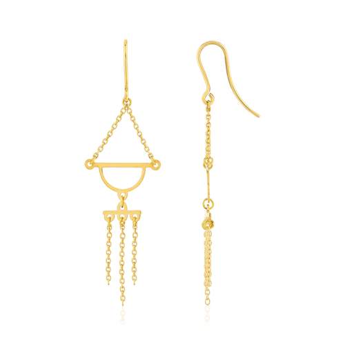 Boucles d'oreilles or jaune 750