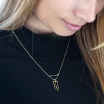 Collier or jaune 750 45 ar 42 - vue porté 1